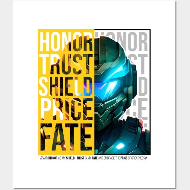 Halo game quotes - Master chief - Spartan 117 - Half white v1 Wall Art by trino21